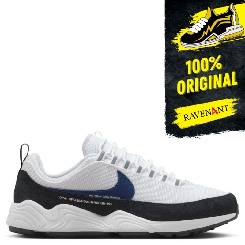 NIKE x FRAGMENT DESIGN Air Zoom Spiridon White Blue Void ORIGINAL - Sepatu Sneakers Pria/Wanita