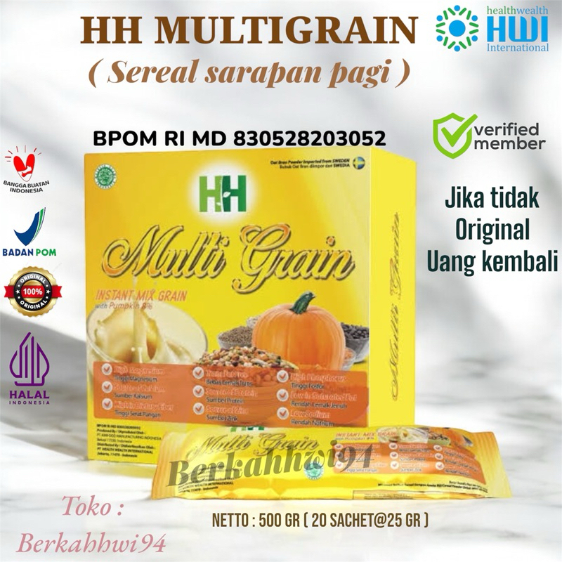 

HH MULTIGRAIN HWI isi 500 gr Sereal Sehat Untuk Diet Original 100%