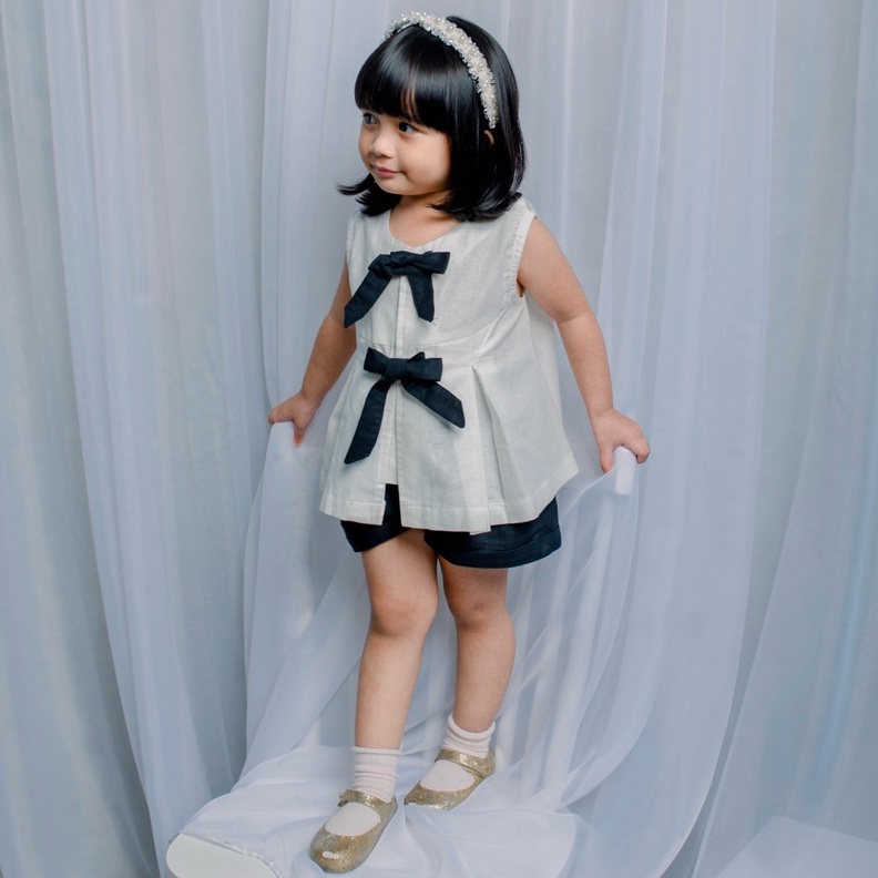 KODE R74J 15 Tahun LEXAAtasan Anak Perempuan Pita  Blouse Anak Perempuan Korea  Blouse Anak Perempua