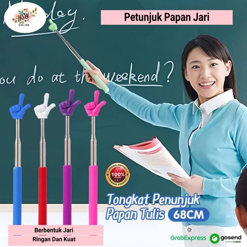 

Tongkat Penunjuk Papan Tulis Bentuk Jari Dapat Di Atur Panjang dan Pendek Alat Bantu Mengajar Petunjuk Papan Tulis Extendable Pointer Teleskopik Berkualitas