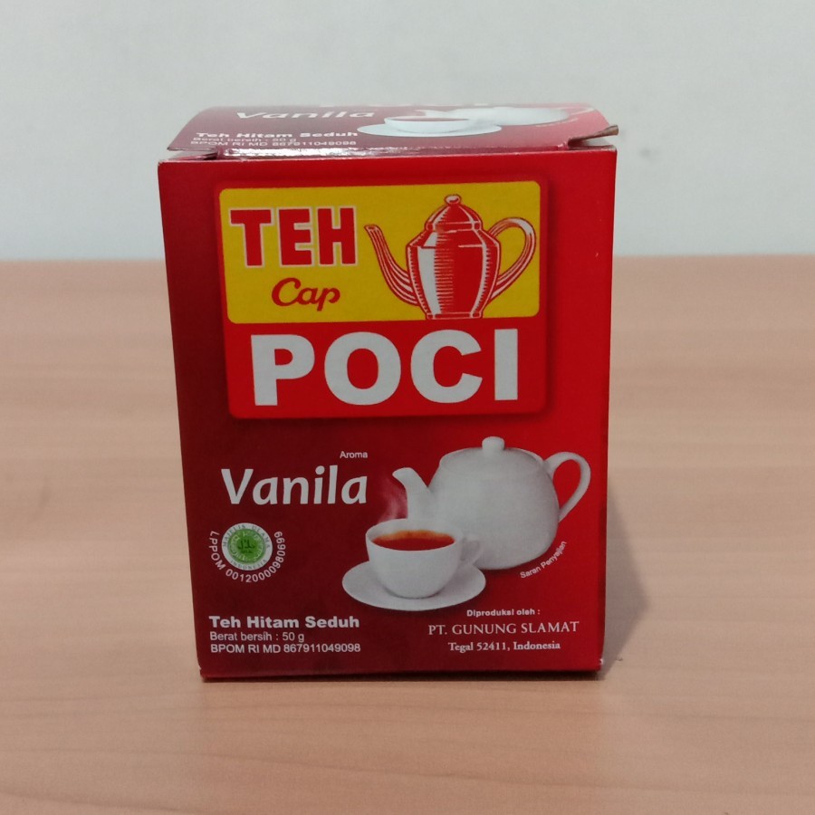 

Teh Cap Poci Vanila 50gr Teh Hitam Seduh