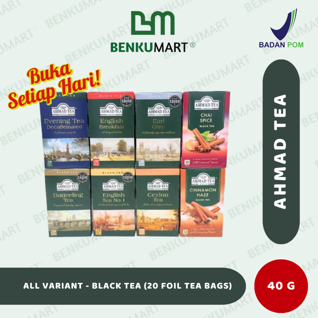 

Ahmad Tea All Variants - 40gr | Black Tea - 20 Tea Bags