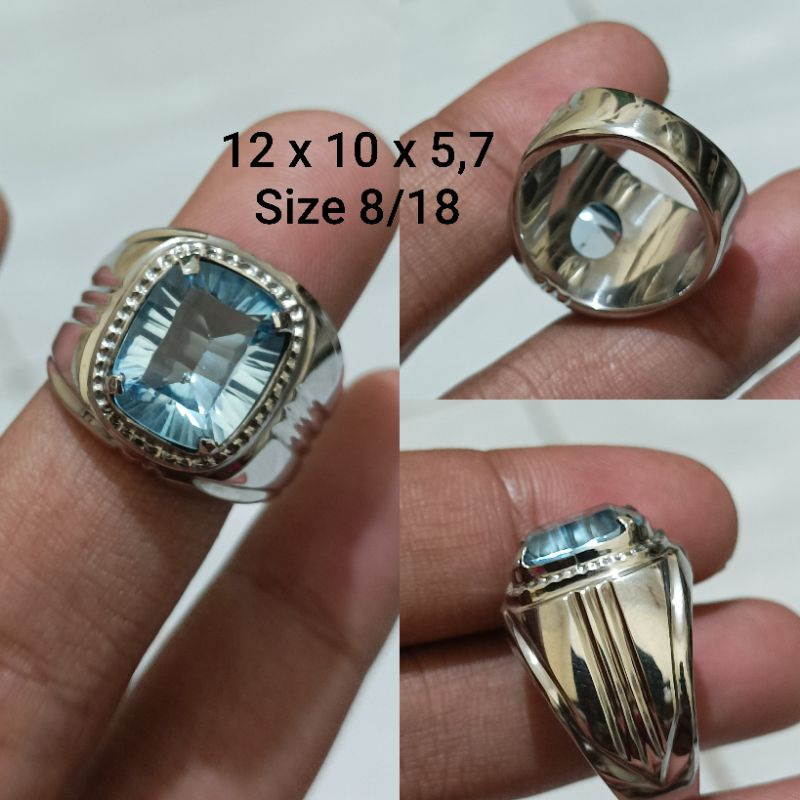 Natural swiss blue topaz