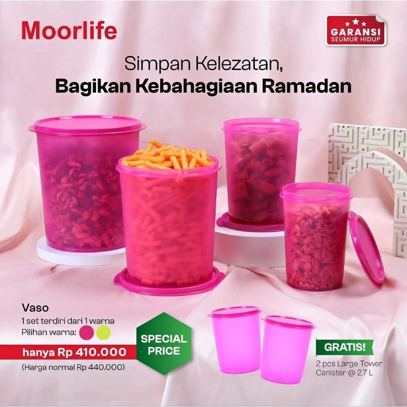Moorlife  Vaso 6 pcs Toples Vaso Moorlife.  Toples kerupuk 6