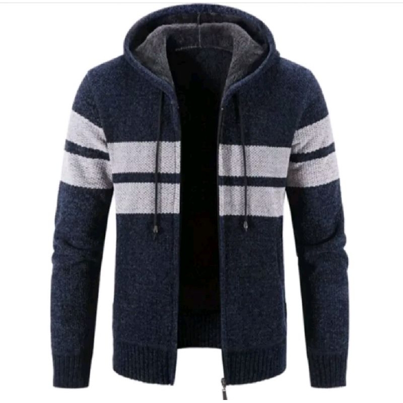 SWEATER RAJUT PRIA RESLETING HOODIE