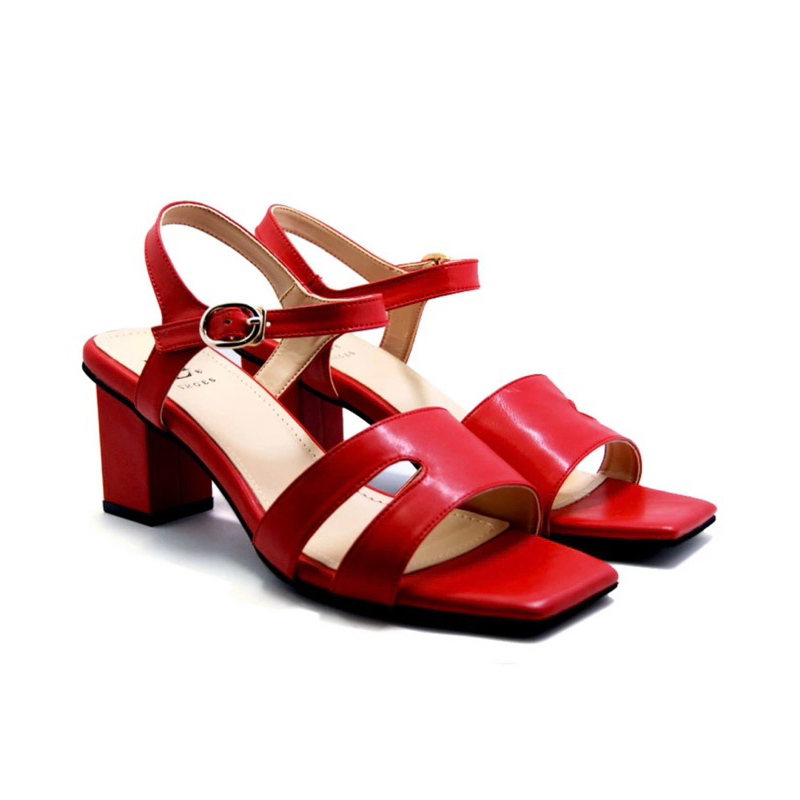 Sandal Hak Heels Tinggi Merah Preloved warna merah