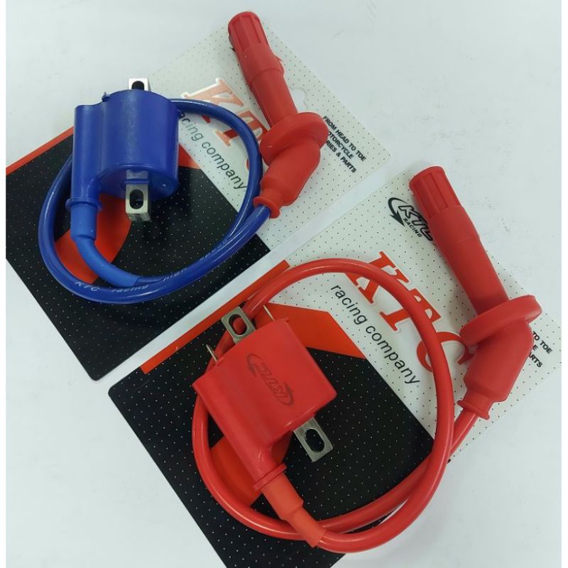 (Asli KTC)Paketan Koil Coil Pengapian + Dop Busi Satria Fu Old New GSX KTC Racing Universal Karburat