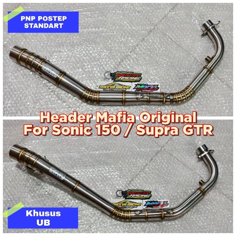 HEADER LEHERAN KNALPOT ROADRACE SONIC SUPRA GTR BY MAFIA ORIGINAL TEBAL BERKUALITAS
