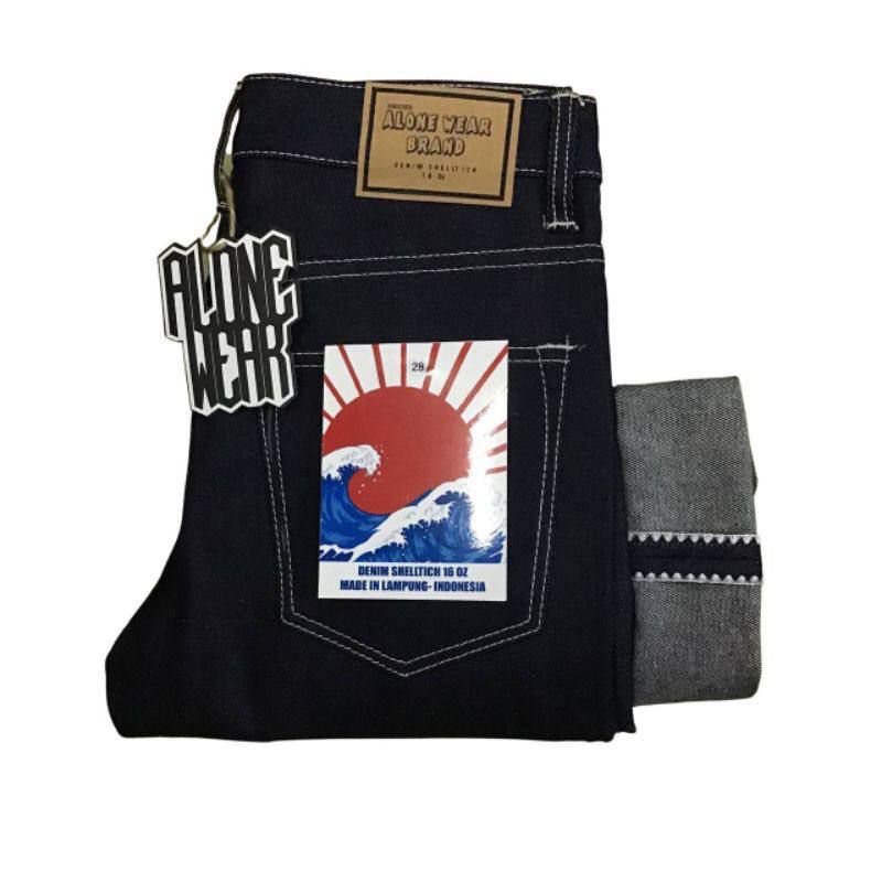 CELANA DENIM SELVEDGE  14 OZ TERMURAH SE-INDONESIA DENIM16 OZ DENIM RAW KOVEKSI DENIM SHELLTICH THE 