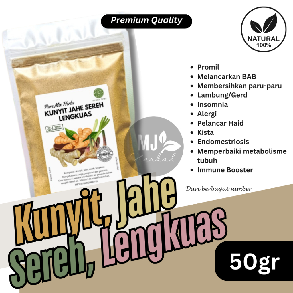 

JSR Ultimate - Kunyit Jahe Sereh Lengkuas Bubuk Murni 50gr Premium