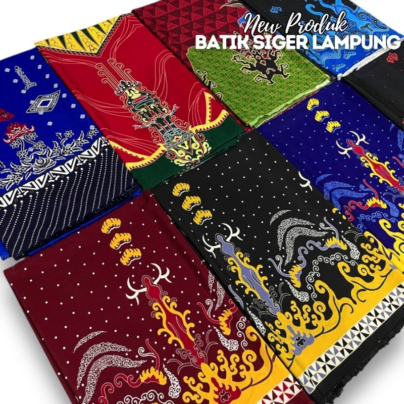 rajanya mart - Kain Batik Lampung Sieger Baju Batik Lampung Premium Bahan Sanwos Foil Tebal Halus