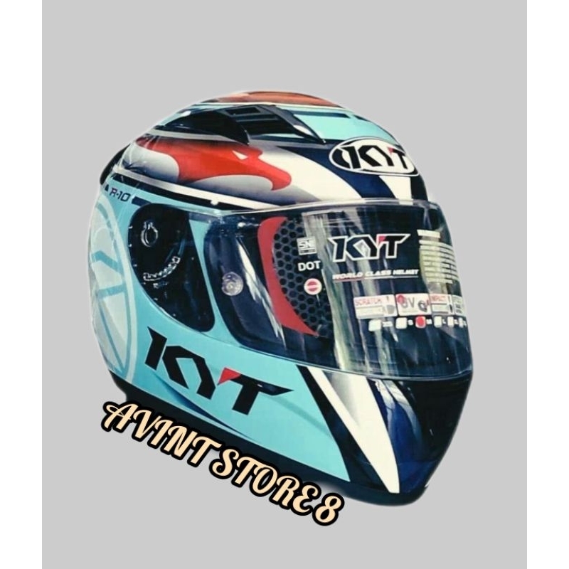 HELM KYT PULL FACE KYT R10 AQUAMARINE ORGINAL