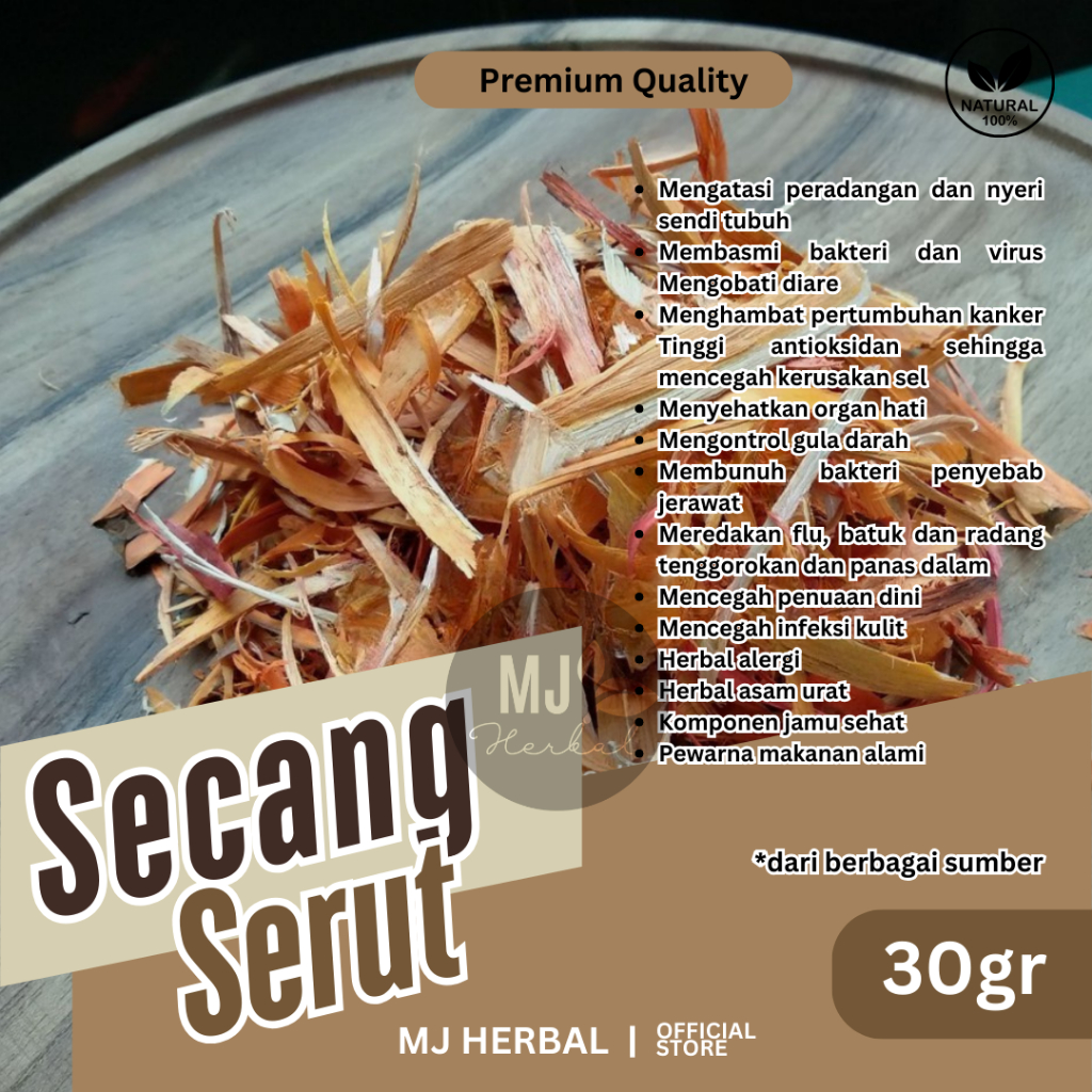 

Secang Serut Premium 30gr Kayu Secang Murni Asli - MJ Herbal
