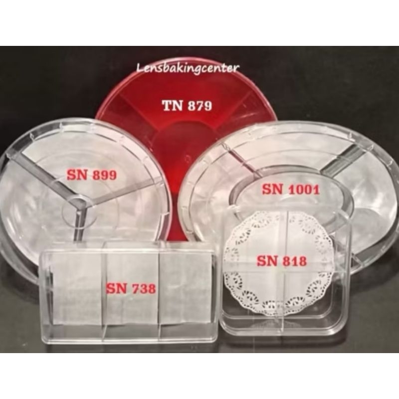 Toples Bulat Sekat 3 Nuai 399 Mercy Toples Coklat /Toples Kue Kering