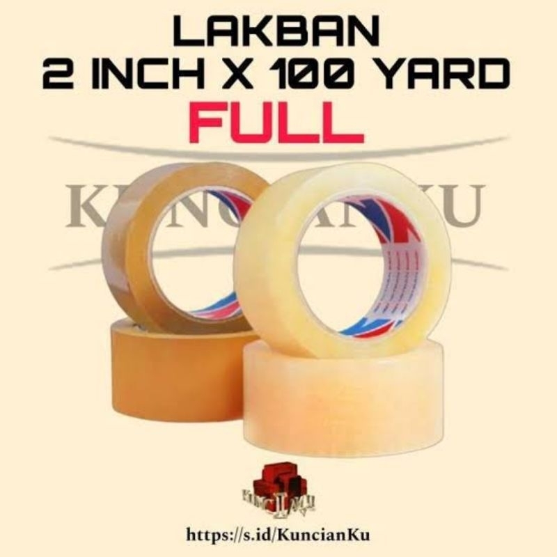 

Lakban 100 yard / lakban bening 100 yard / lakban coklat 100 yard / packing / solatip / lakban panjang