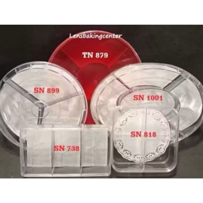 Toples NUAI SN 818 Toples Kue Kering Sekat 4 Nuai Toples Lebaran