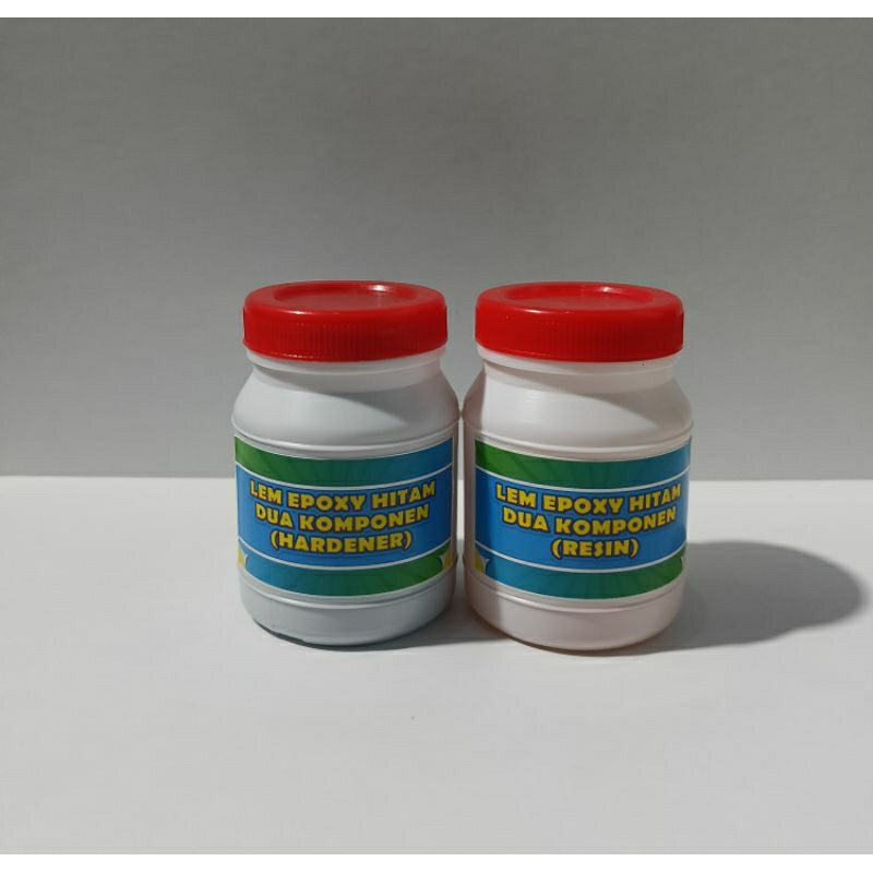 Lem epoxy hitam 2 komponen untuk pasang spul speaker ke daun 200 gr