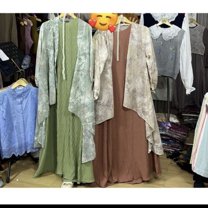 DELISHA MAXI DRESS / GAMIS 2IN1 / GAMIS RAYA / GAMIS CERUTY