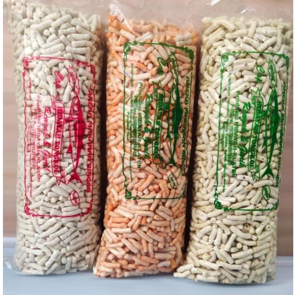

krupuk ikan tongkol 3 rasa/kerupuk ikan tongkol 1 bal/kerupuk ikan tongkol balado asin cabe ijo