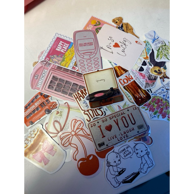 

15pcs pinterest style sticker set (RANDOM)/ deco journaling stickers/ journal stickers/ aesthetic stickers