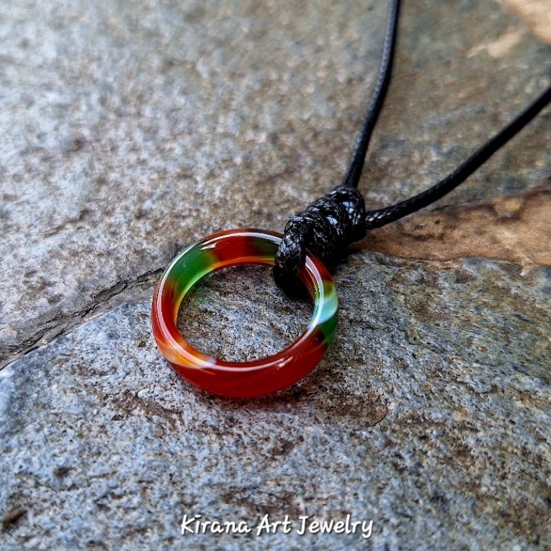 Kalung Tali Liontin Batu Giok
