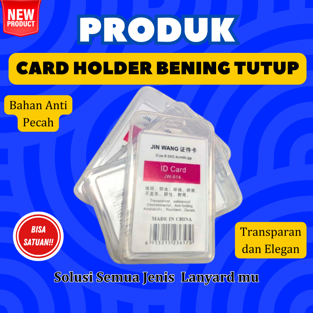 

frame casing BOX tempat ID card flashdisk holder BENING TUTUP portrait Bahan Tebal Premium