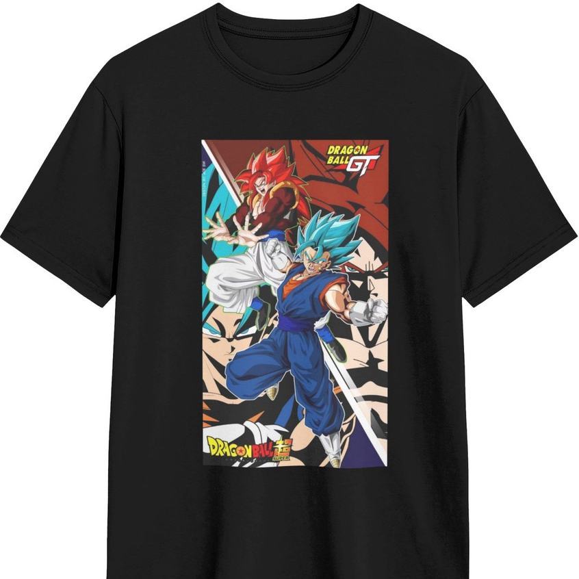 Custom！murah tapi bagus gift baju kaos pria distro Anime Dragonball Fusion Style Tshirt  Goku & Frie