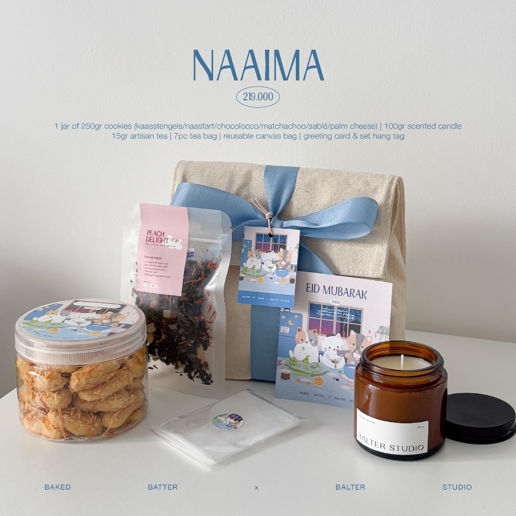 

NAAIMA - Baked Batter x Balter Studio EID 1446H Hampers | Hampers Lebaran | Hampers Idul Fitri