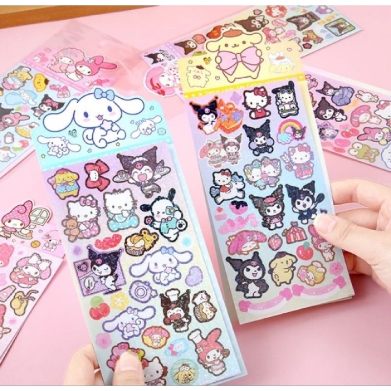 

J ( J5 ) STIKER KARAKTER KARTUN HOLOGRAM GLITTER