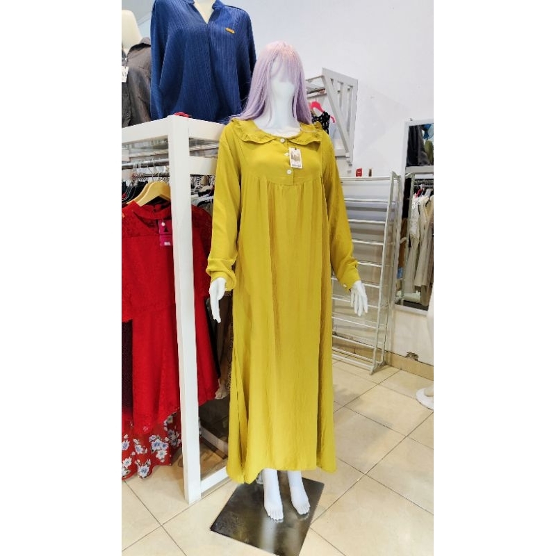 Gamis Cantik Simple Warna Lemon