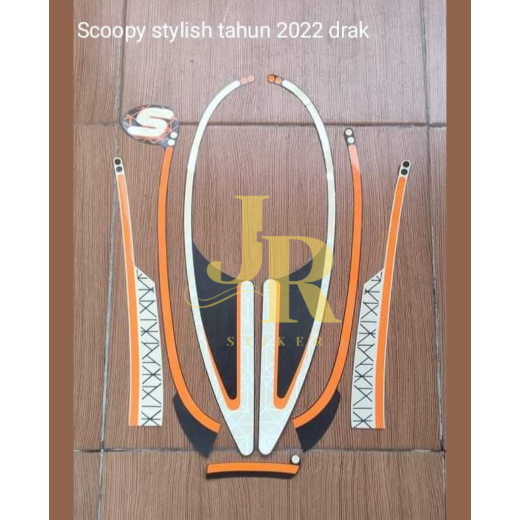 Striping honda scoopy stylish 2022 dark JRstiker