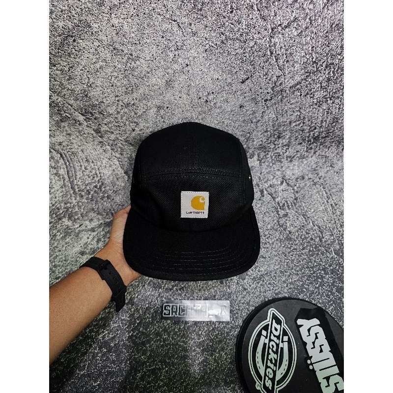 TOPI CARHARTT FIVE PANEL BLACK