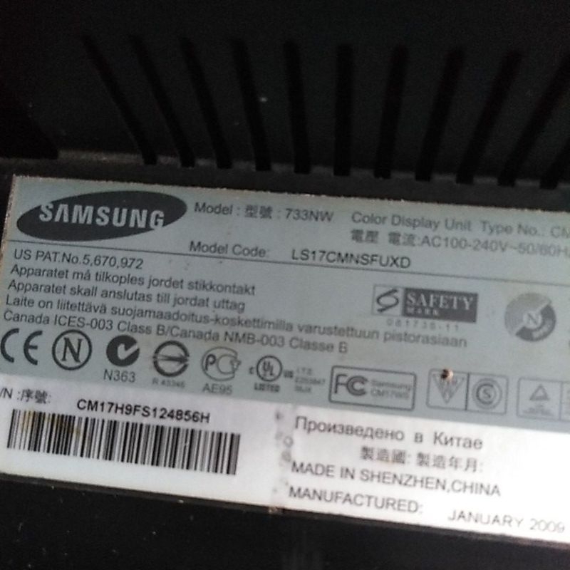 modul monitor samsung 17 inch CM17ws  motherboard 491451300100R