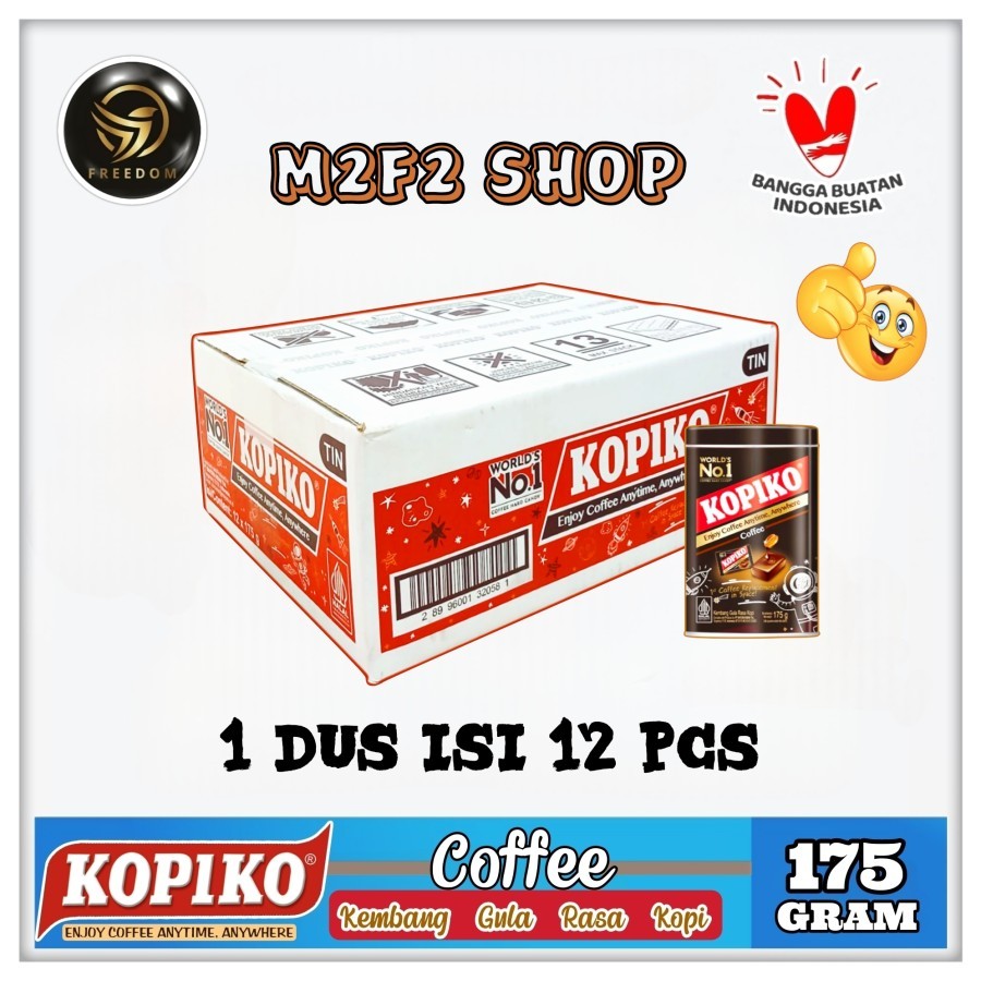 

Kopiko Coffee Original Candy Festive TIN | Permen Kembang Gula Rasa Kopi Kaleng - 175 gr (Kemasan Karton)