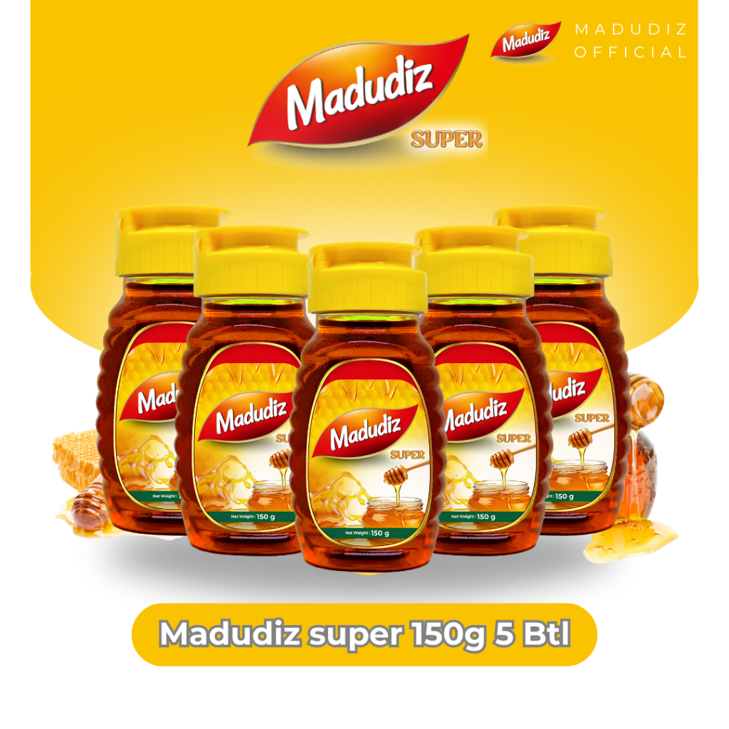 

Madudiz Madu Super 150gr 5 Botol - Madu Alami Membantu Jaga Daya Tahan Tubuh