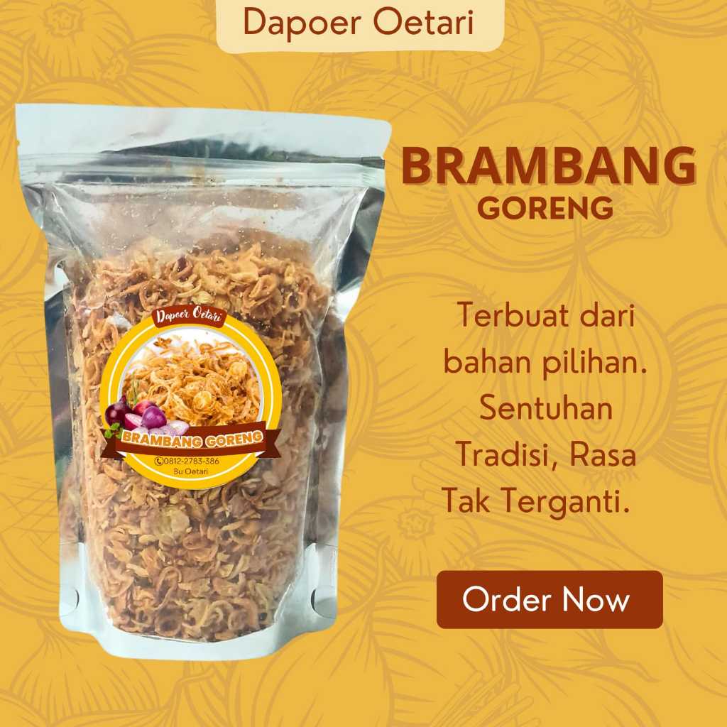 

Brambang Goreng Super Dapoer Oetari 300gr Bawang Merah Kiloan