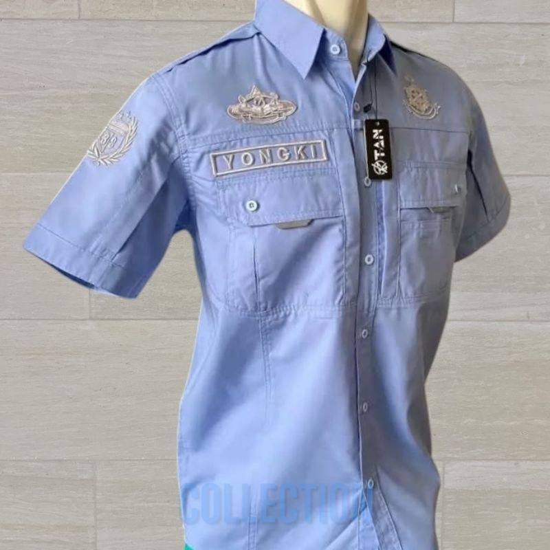 Kemeja Tactical Reskrim Polri Original Pria Wanita Custom Bordir Timbul