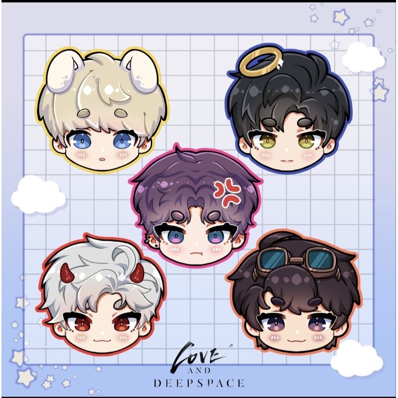 

[Ready Stock] Die Cut Stiker Love and Deepspace Unofficial Sylus, Rafayel, Xavier, Zayne, Caleb