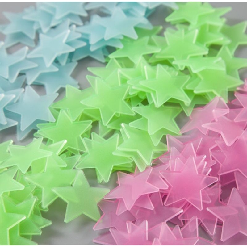 

D (D1) STIKER BINTANG DAN SALJU NYALA /GLOW IN THE DARK ISI 90 PCS