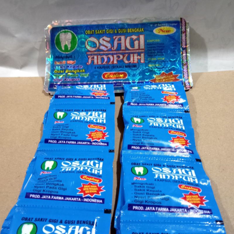 

OSAGI KAPSUL OBAT SAKIT GIGI - 20 SACHET
