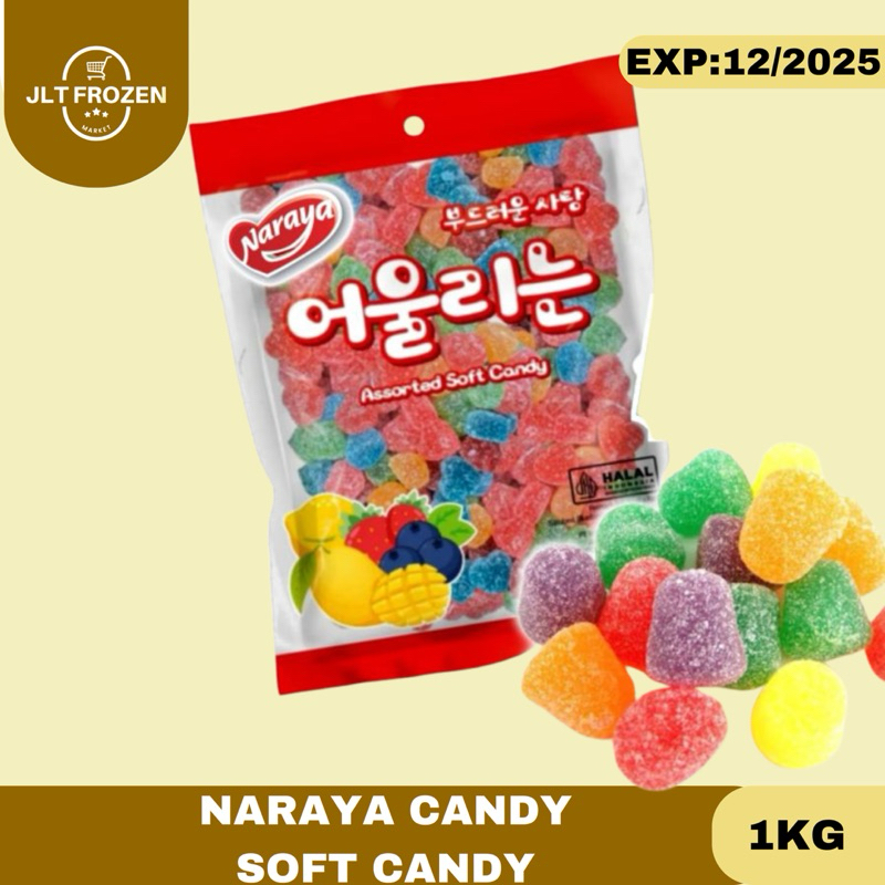 

Naraya Soft Candy Assorted Permen Jelly Lunak Aneka Rasa Buah Kemasan 1 Kg