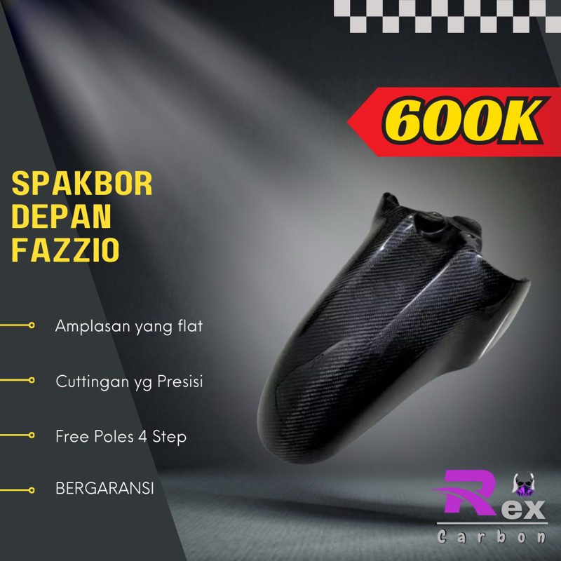Spakbor Depan Yamaha Fazzio Carbon Kevlar