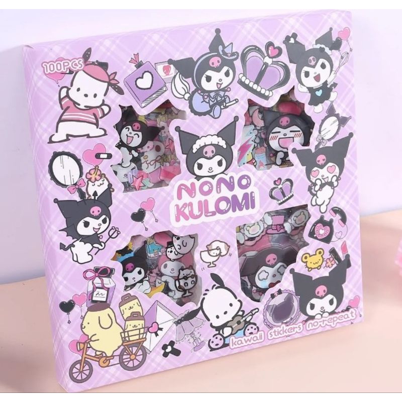 

J (J12)_STIKER NONO KARAKTER KARTUN ISI 100 LEMBAR / STICKER MOTIF LUCU/DEKORASI