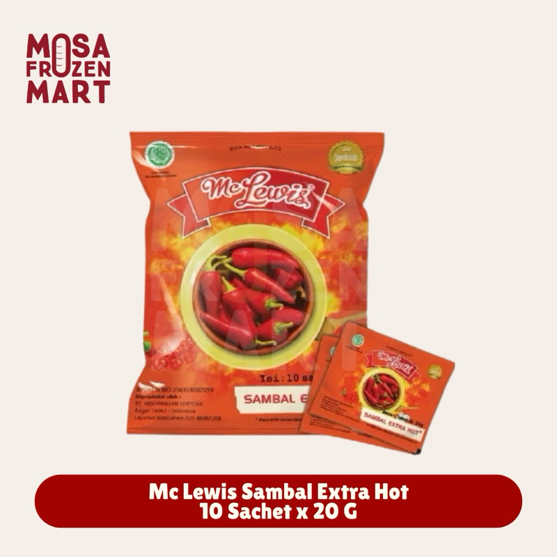 

Mc Lewis Sambal Extra Hot 10 Sachet x 20 G