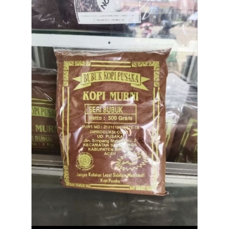 

Kopi bubuk halus murni cap Pusaka 500 gram