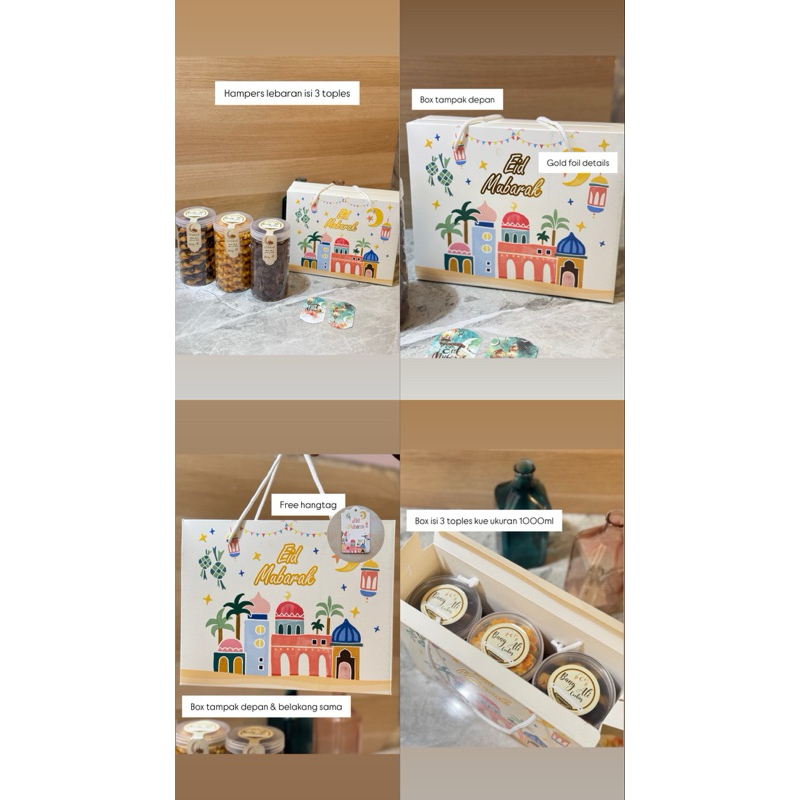 

Hampers kue kering lebaran isi 3 toples