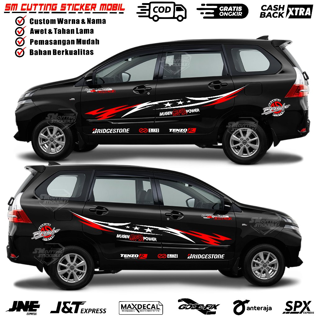 Stiker Mobil Avanza Aksesoris Xenia Cutting Sticker Innova Lis Variasi Sigra Calya Ertiga terbaru