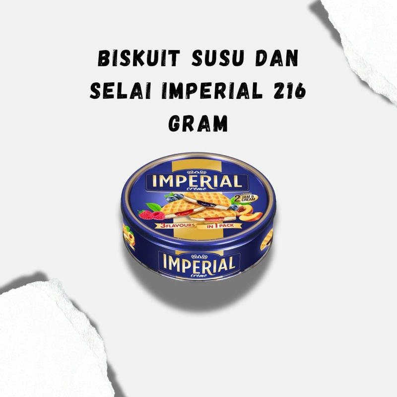 

Biskuit susu dan selai imperial kaleng