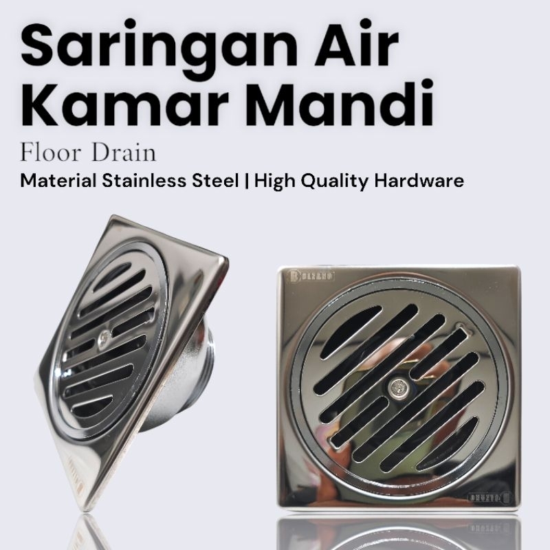 Saringan Got Model Toto Air Kamar Mandi / Floor Drain Lubang Stainless