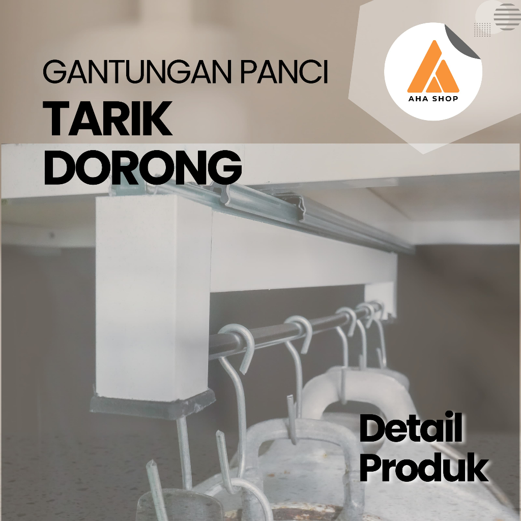Gantungan Panci Rel Tarik Dorong (ORIGINAL)